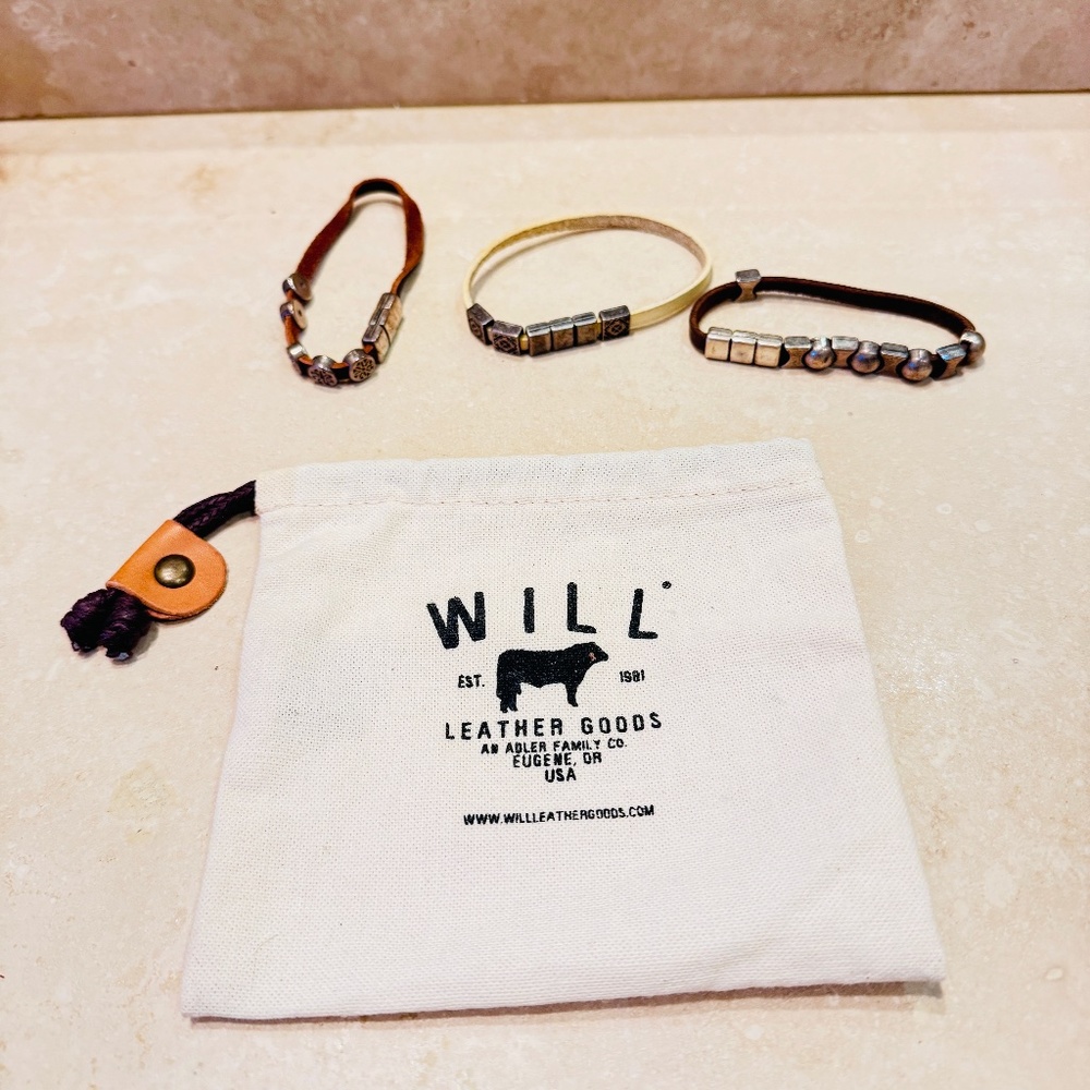 Will Leather Goods Triple Stack Leather Bracelets - image 1